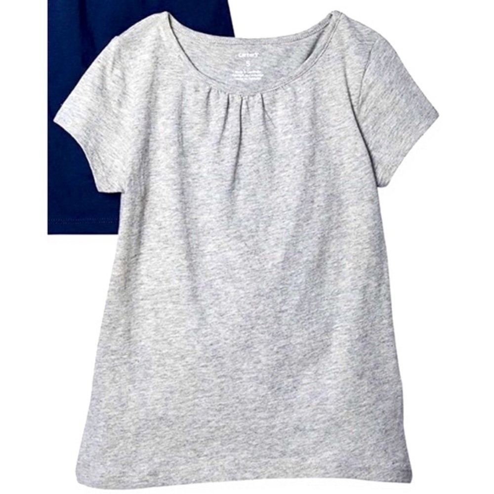 ✅ 5 for $25 - Gray Gathered Neckline Top, 4T